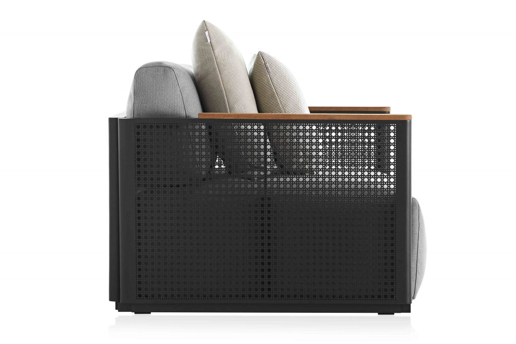 Gandia Blasco Bosc Lounge Chair in grün, Seitenansicht 