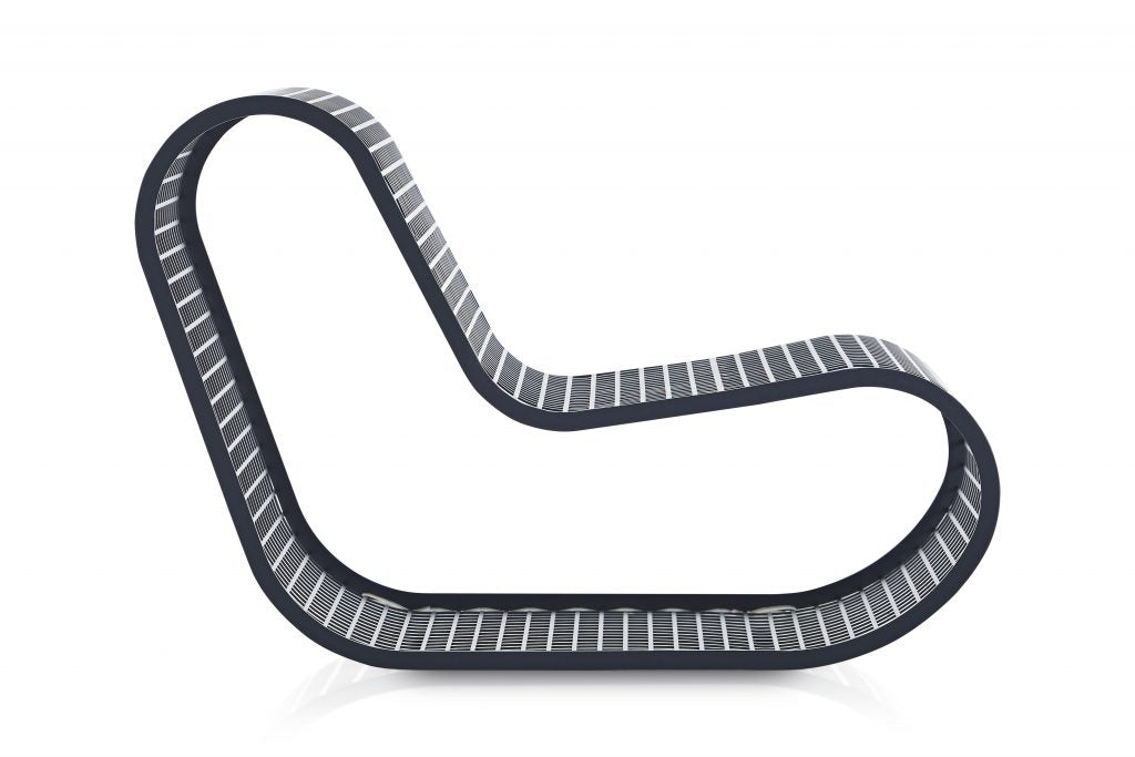 Gandia Blasco Buit Club Chair in grau/blau, Seitenansicht 