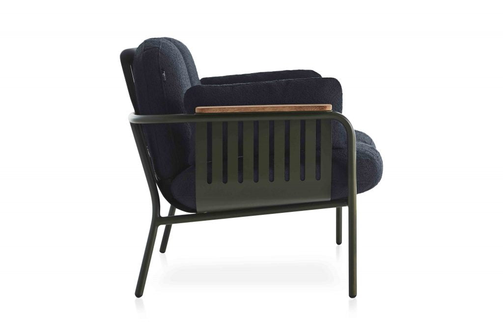 Gandia Blasco Capa 2 Seat Sofa in grün/blau, Seitenansicht  