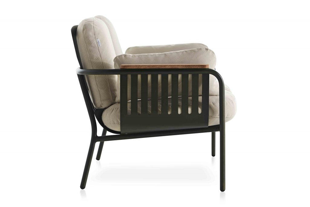 Gandia Blasco Capa 2 Seat Sofa in grün/patio, Seitenansicht 