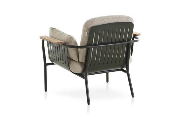 Gandia Blasco Capa Lounge Chair in grün/beige, Rückansicht 