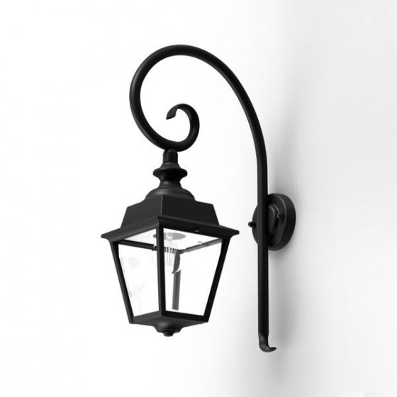 Roger Pradier CHENONCEAU Wandleuchte gebogen tiefschwarz