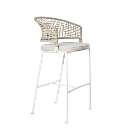 Tribù CTR Barhocker in weiß/leinen