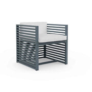 Gandia Blasco DNA Armchair in blau/grau, Frontansicht 