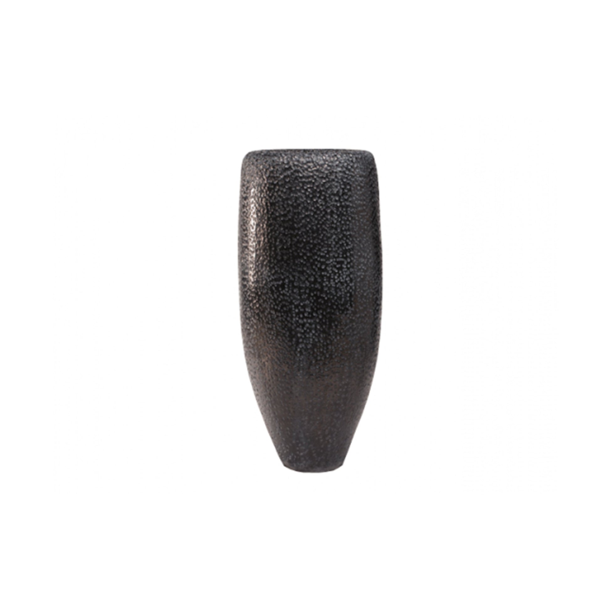 Domani Bartu Vase Ø48x120 in Schwarzmetallic, handgefertigte Designvase
