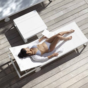 Gandia Blasco Flat Textil High Chaise Lounge in weiß, Liege von oben