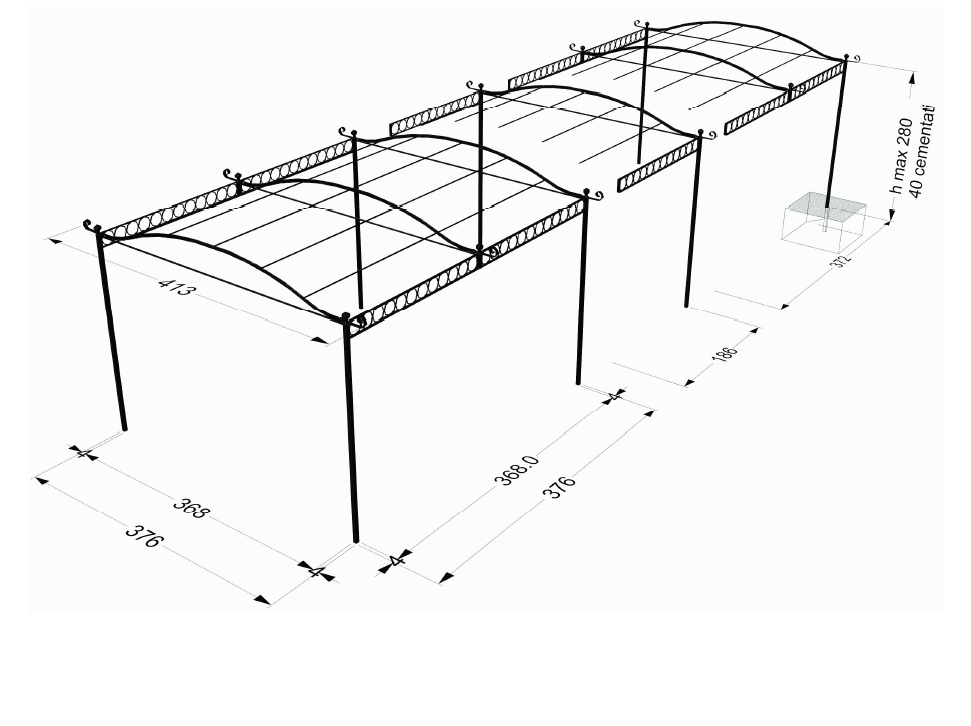 Unopiu I Tibisco freistehende Pergola