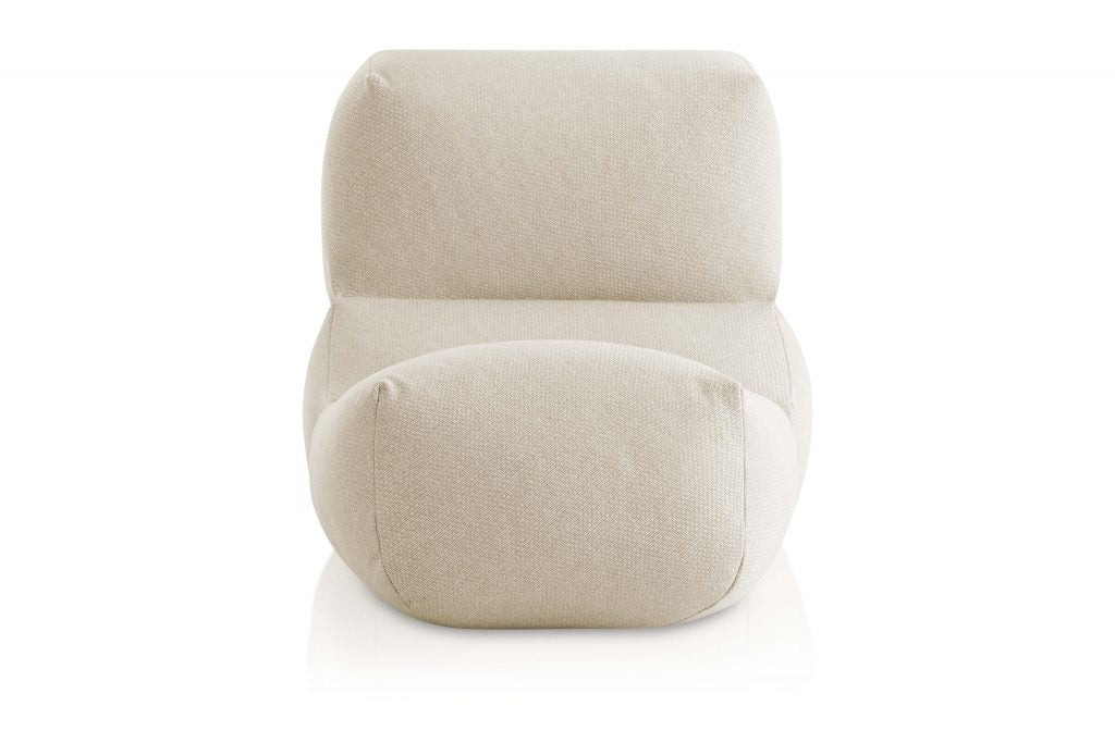 Gandia Blasco Grapy Lounge Chair in bora bora, Frontansicht 