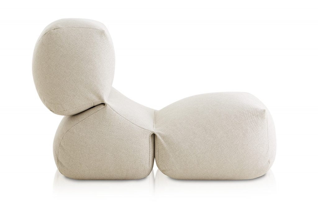 Gandia Blasco Grapy Lounge Chair in bora bora, Seitenansicht 