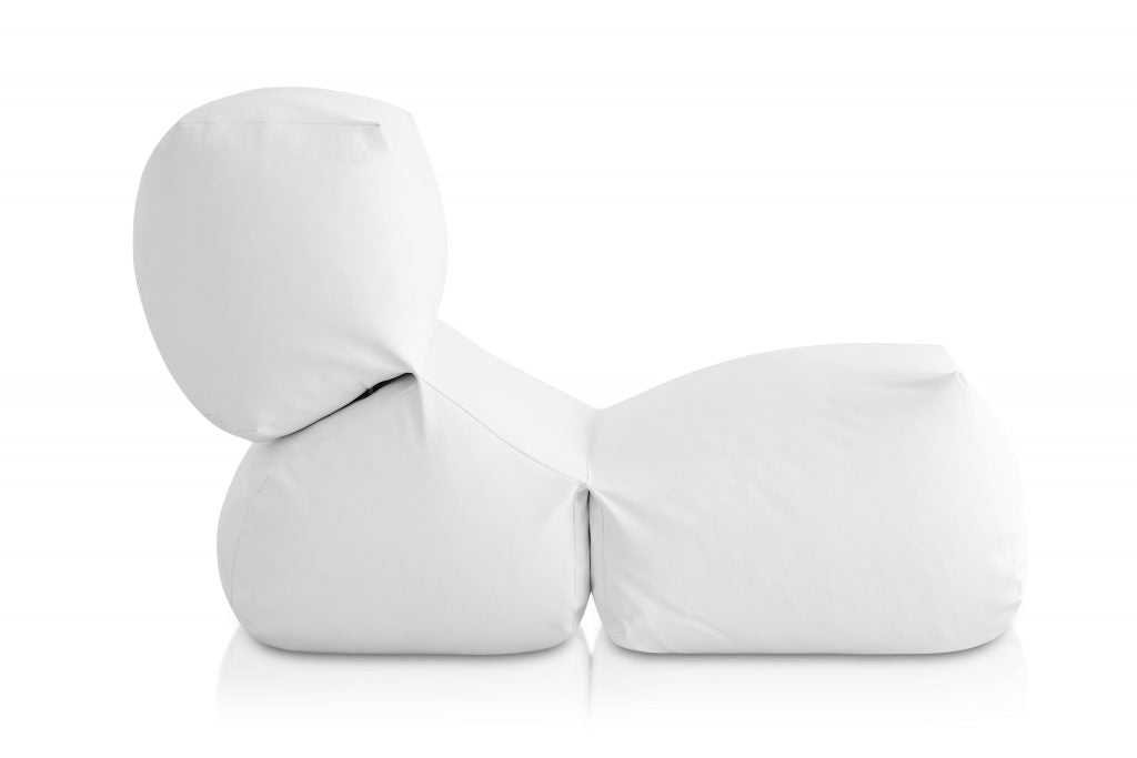 Gandia Blasco Grapy Lounge Chair in weiß, Seitenansicht