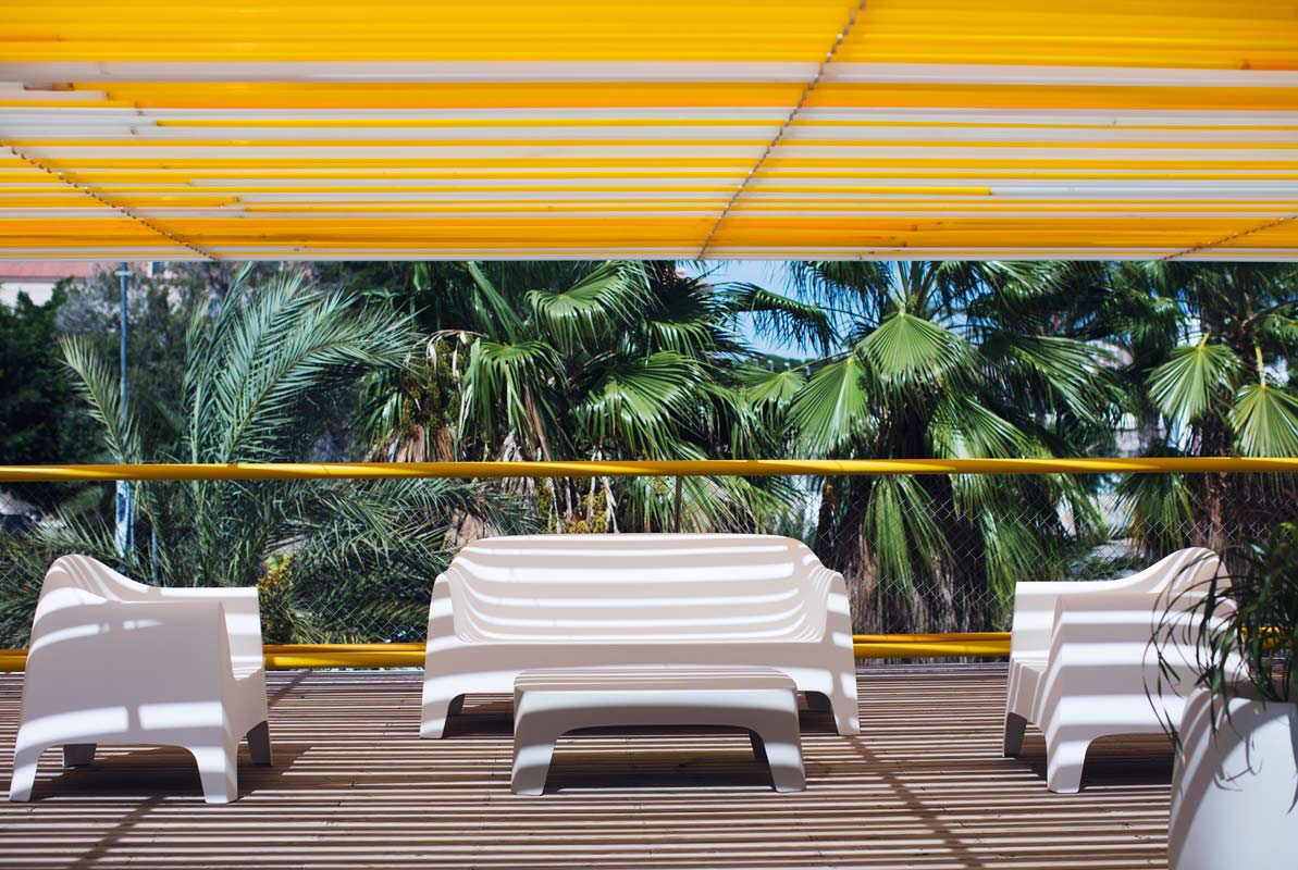 Vondom I Solid Loungetisch 102 cm, 4er Set