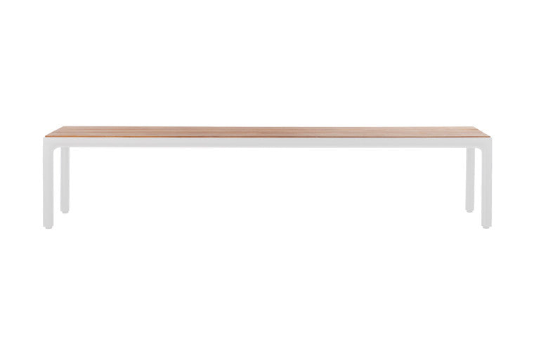 Tribú ILLUM Sitzbank in weiß/teak