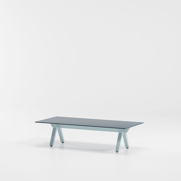 Table centrale Kettal Vieques, pieds en aluminium
