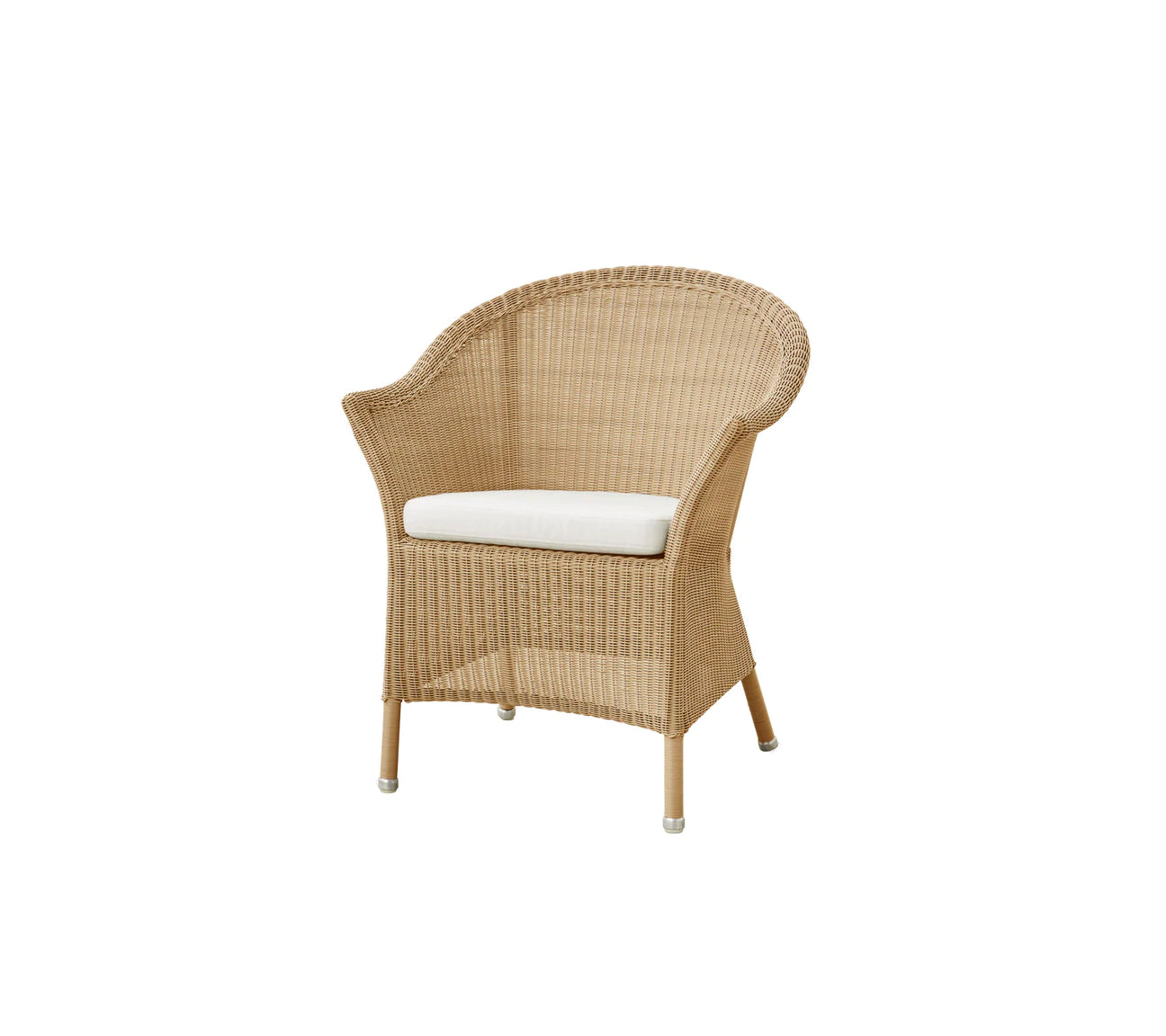 Cane-Line Lansing Stuhl, weiße Sitzpolster