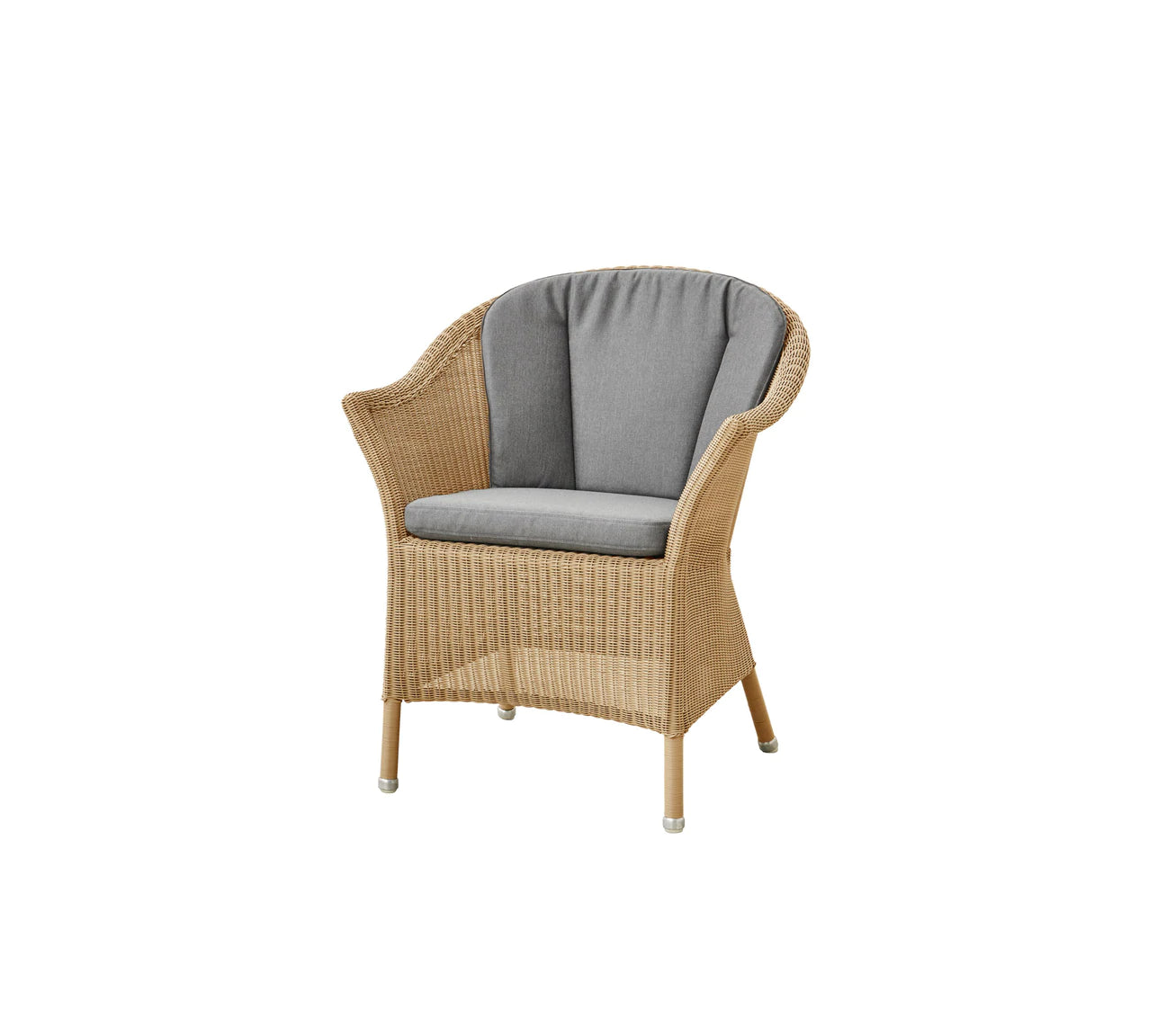 Cane-Line Lansing Stuhl, graue Sitz- und Rückenpolster