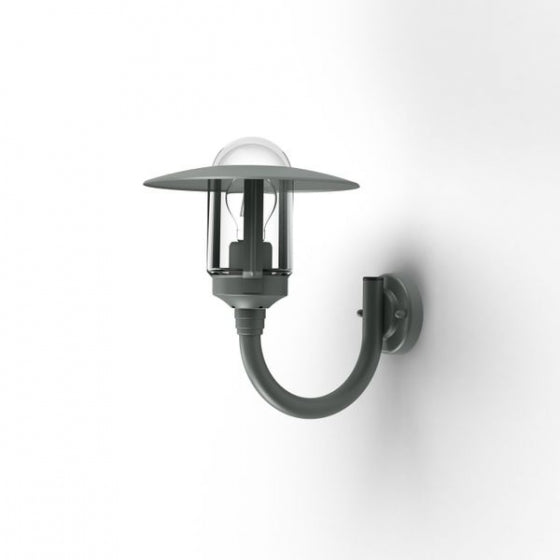 Roger Pradier NEWPARK Wandleuchte gebogen metallgrau