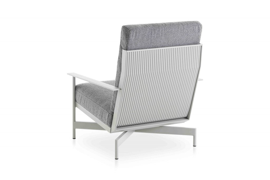 Gandia Blasco Onde Club Armchair in weiß, Rückansicht 