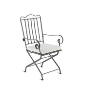 Unopiu Toscana Armstuhl aus Eisen in grafitgrau