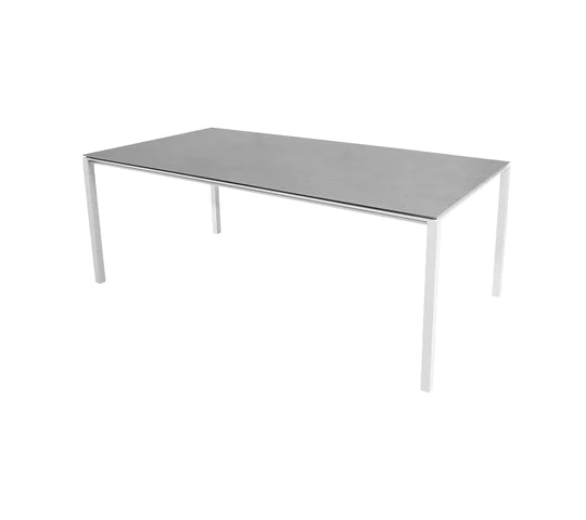 Cane-Line Pure Tisch 200x100 cm weiß grau