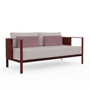 Gandia Blasco Solanas 2 Seat Sofa in weinrot, Frontansicht 