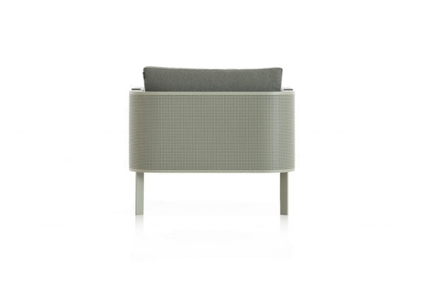 Gandia Blasco Solanas Lounge Chair in cement/grau, Rückansicht 