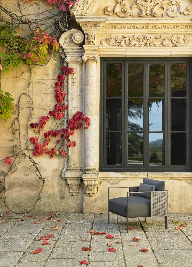 Gandia Blasco Solanas Lounge Chair in grün/gold