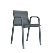 Gandia Blasco Stack Dining Armchair in anthracite, Frontansicht 