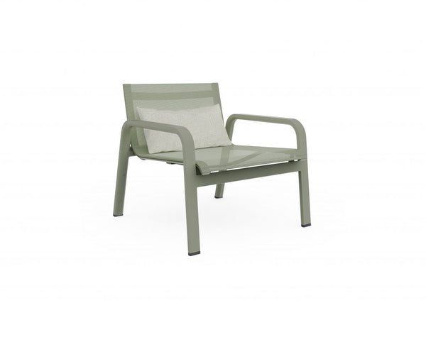 Gandia Blasco Stack Lounge Chair in zementgrau, Seitenansicht