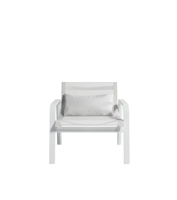 Gandia Blasco Stack Lounge Chair in weiß, Frontansicht 