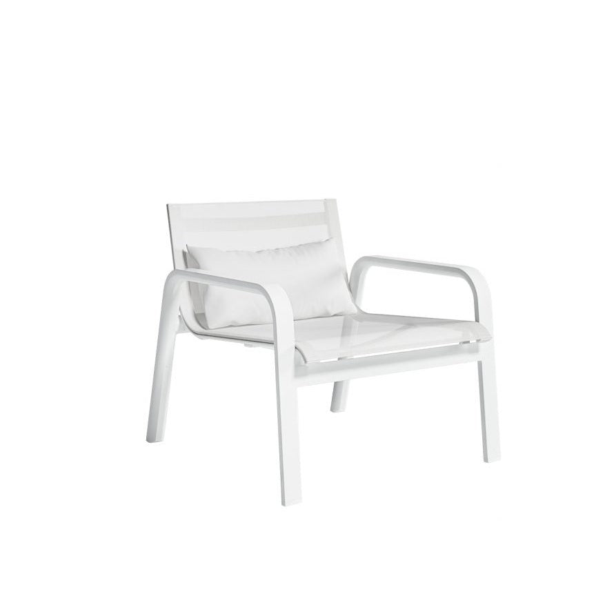Gandia Blasco Stack Lounge Chair in weiß, Seitenansicht 