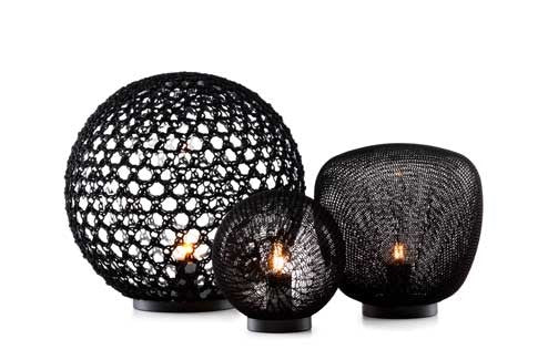 Tribù MONSIEUR TRICOT Lebonnet Stehleuchte wengé