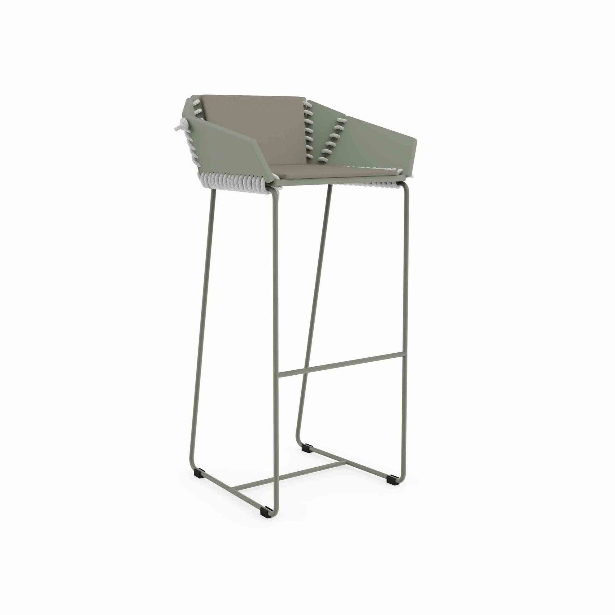 Gandia Blasco Textile high bar stool with backrest