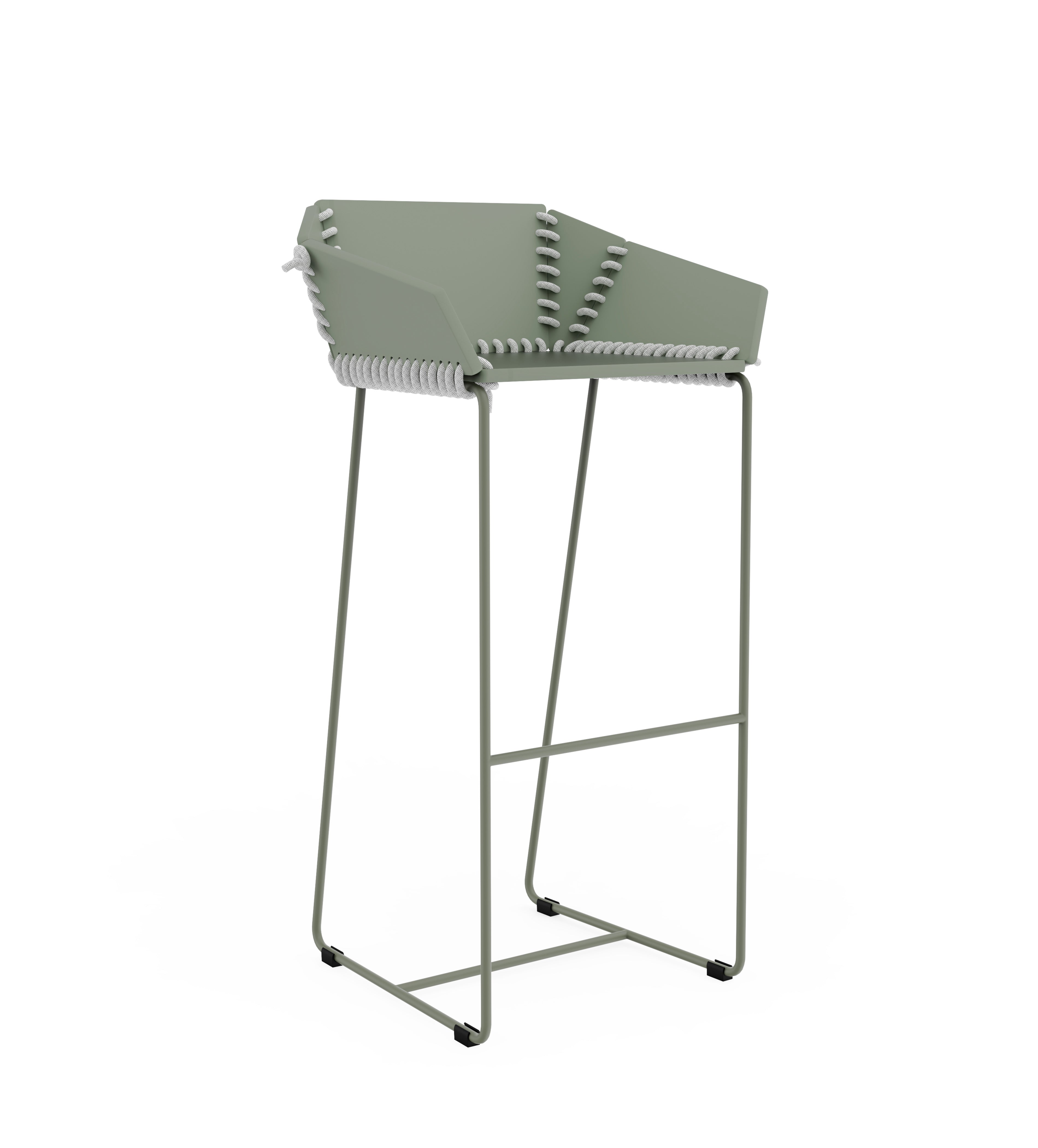 Gandia Blasco | Textile hoher Barhocker mit Lehne