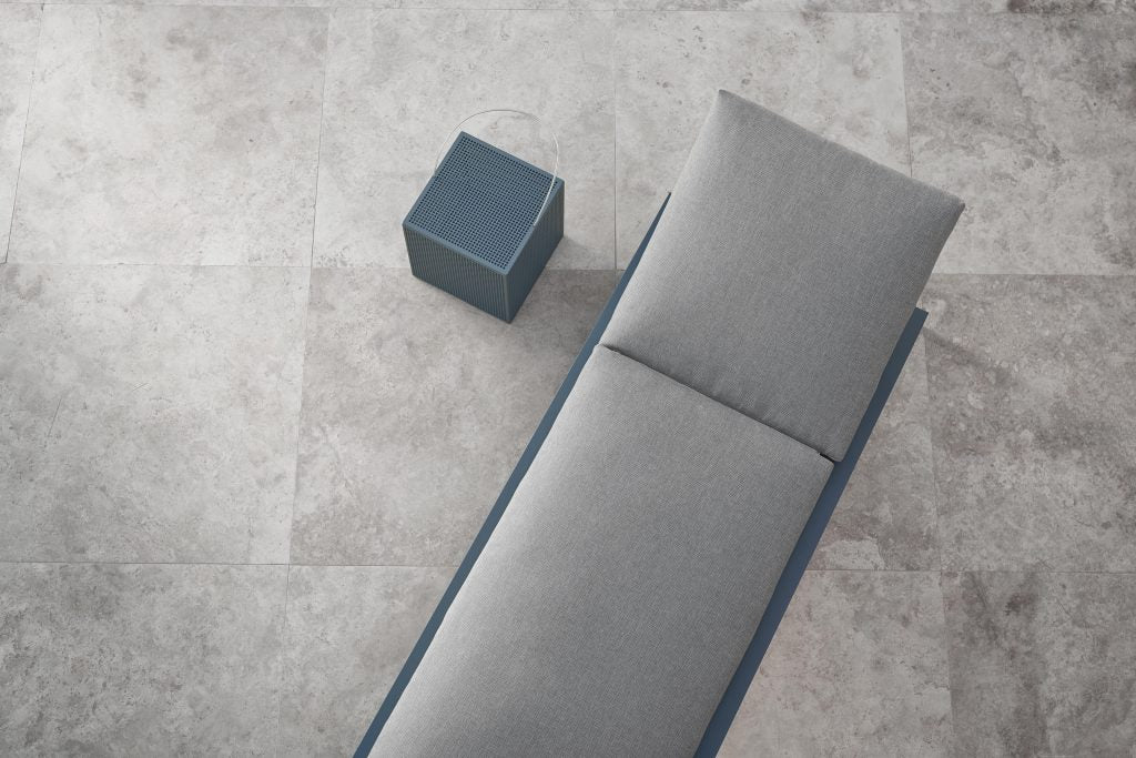 Gandia Blasco Timeless Chaise Lounge ohne Arme in graublau, Ansicht von oben